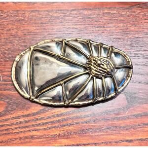 Luciano Designer Belt Buckle • Brutalist Modernist • Large Vintage Statement